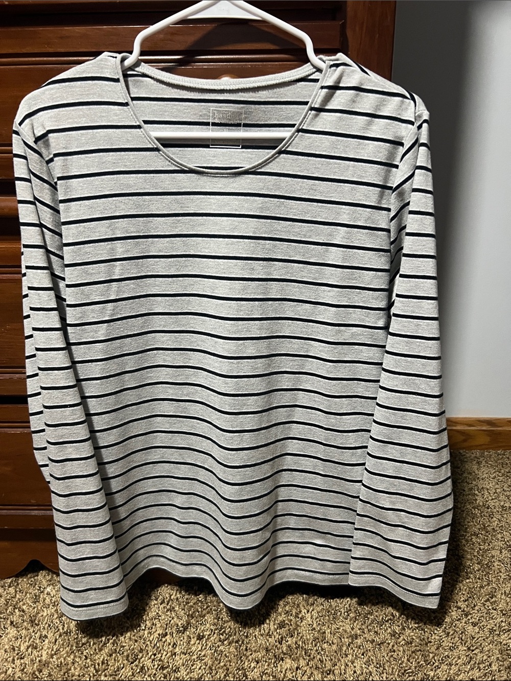 Classic Striped Long-Sleeve Tee - Gray/Black